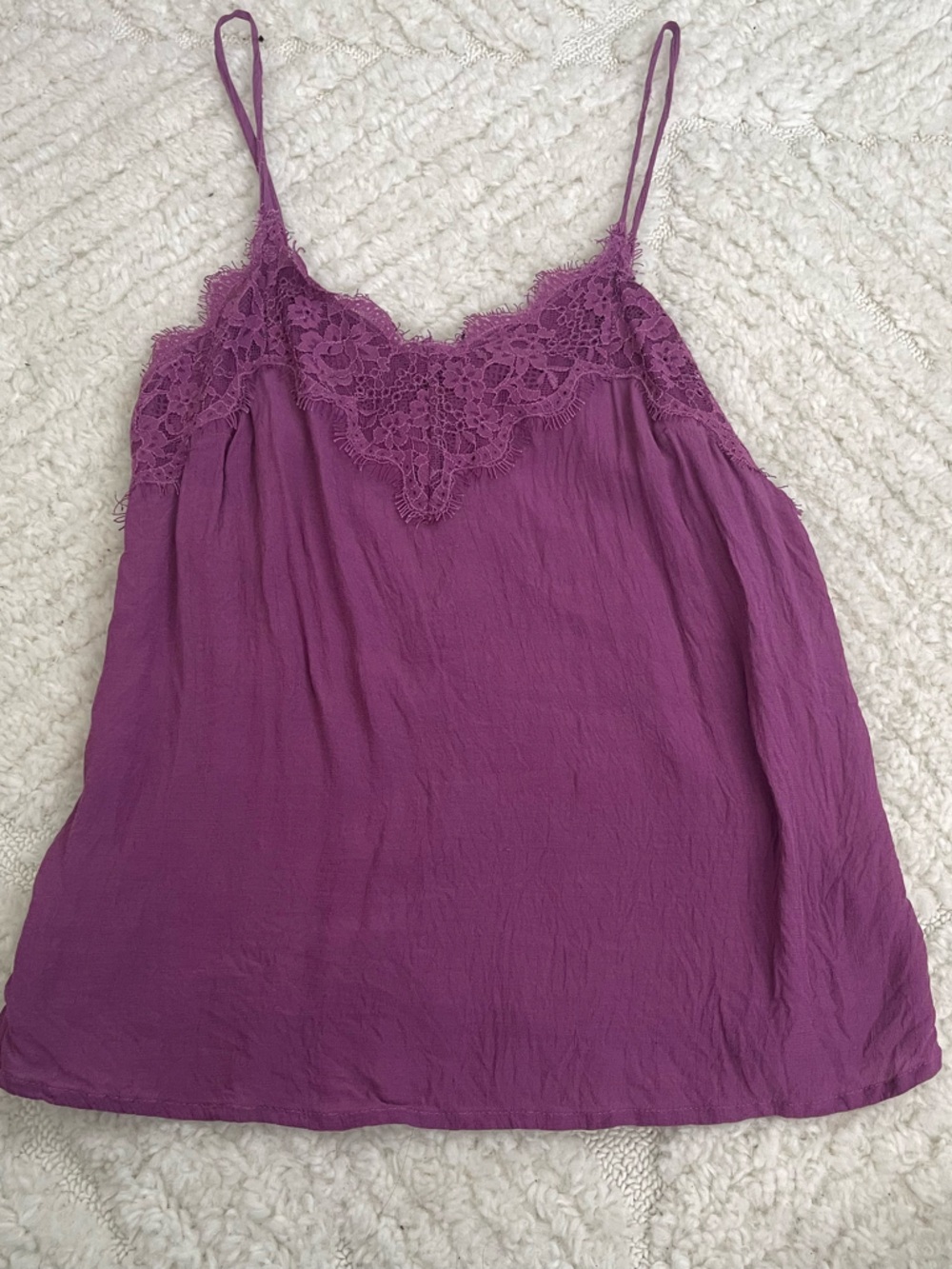 Abercrombie magenta Lace Trim Women's Camisole Top